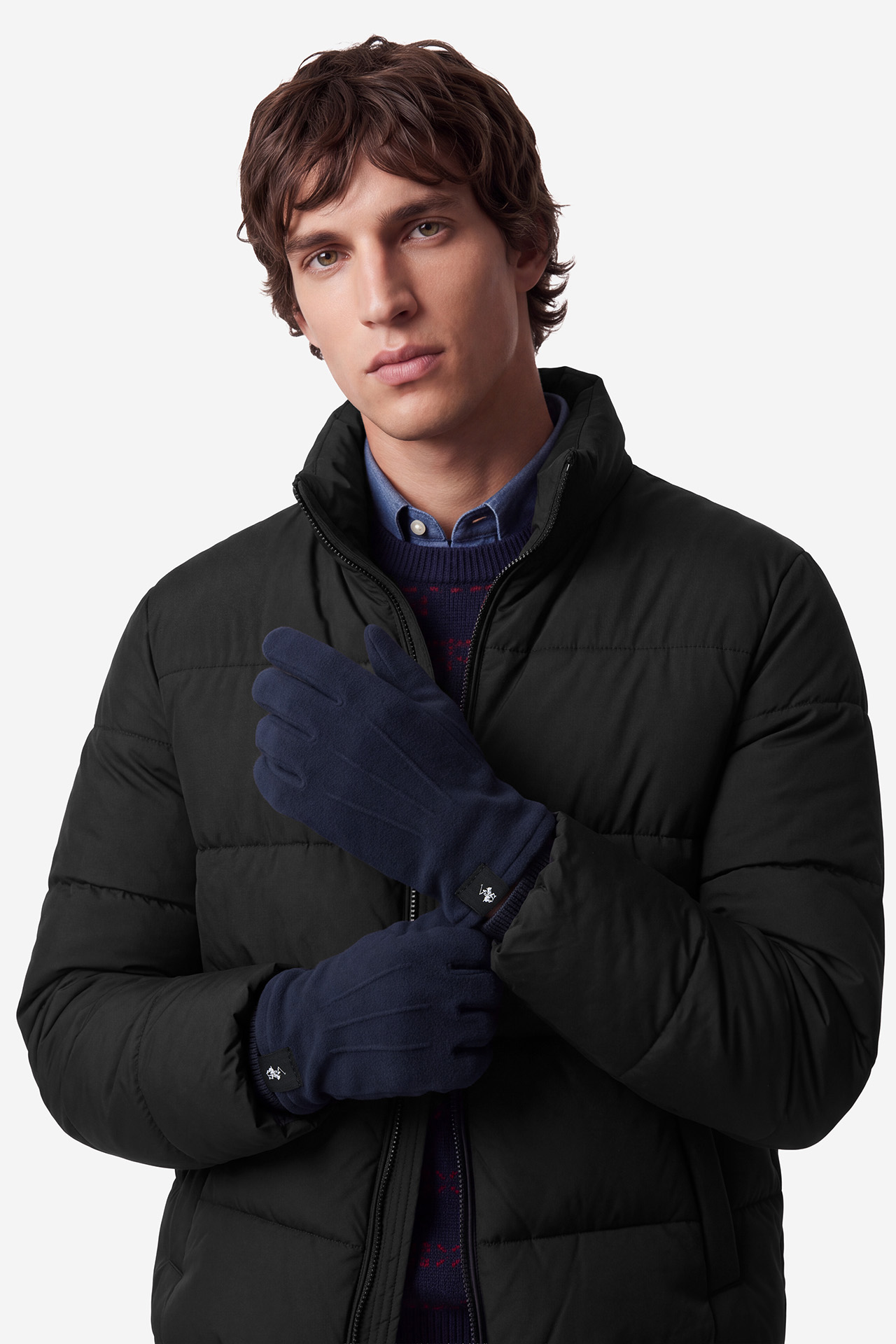 Rękawiczki męskie Beverly Hills Polo Club CWBEO-BHPC-M6-011-AW26 Granatowy