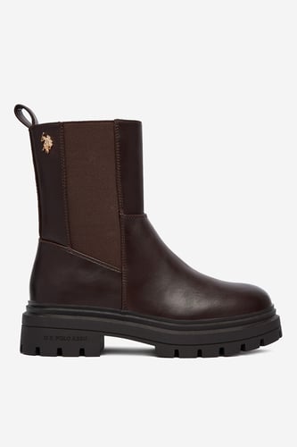 Kotníková obuv U.S. POLO ASSN. EO-SVETA003W/GYE1 Hnědá