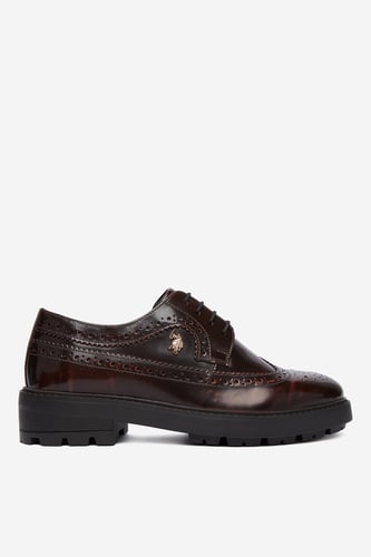 Półbut U.S. POLO ASSN. EO-ANYA001W/GL1 Brązowy ciemny