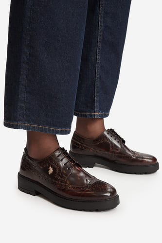 Półbut U.S. POLO ASSN. EO-ANYA001W/GL1 Brązowy ciemny