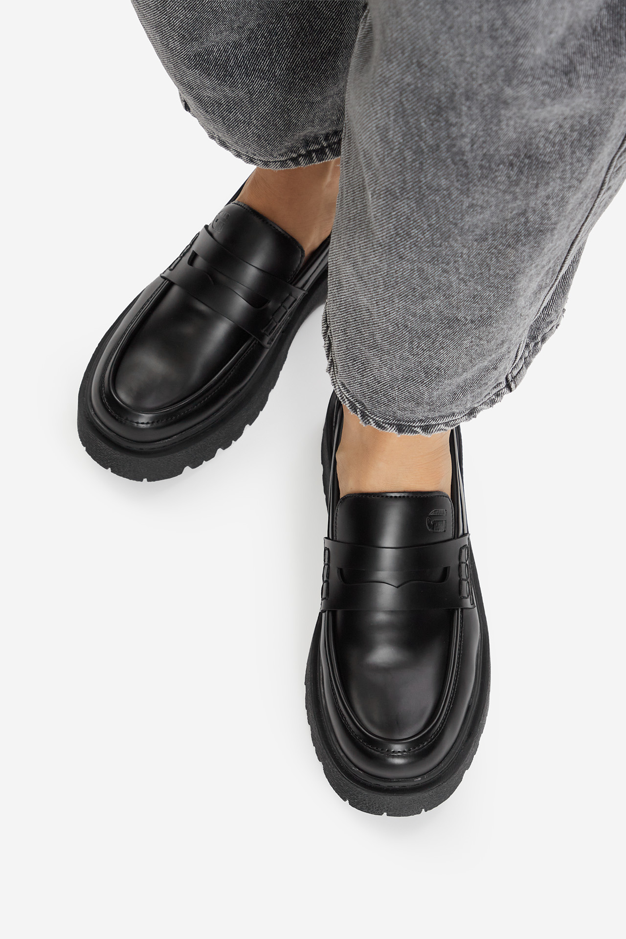 Loafersy Černá