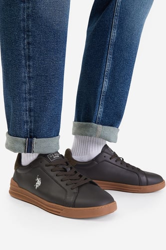 Polobotka U.S. POLO ASSN. EO-SANDRO001M/GY1 Tmavě hnědá
