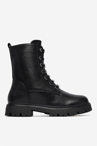 Šněrovací vyšší obuv GUESS CEO-CS6729-14 Černá
