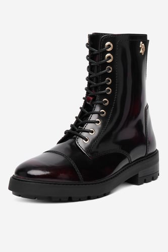 Šněrovací vyšší obuv U.S. POLO ASSN. EO-MARZIA001W/GL1 Vínový
