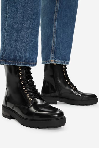Šněrovací vyšší obuv U.S. POLO ASSN. EO-MARZIA001W/GL1 Černá