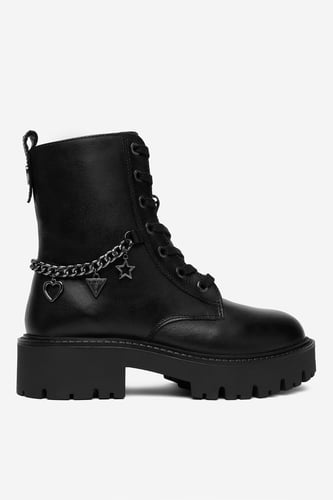 Šněrovací vyšší obuv GUESS CEO-CI12-LEA-04 Černá