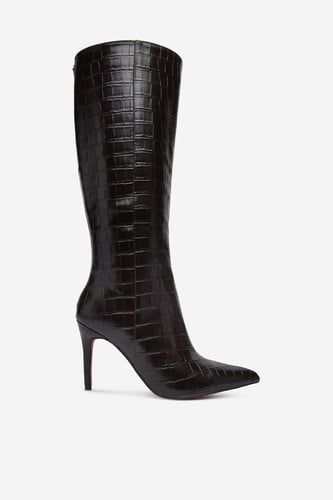 Kozačky NINE WEST CEO-SL95027 01 Tmavě hnědá