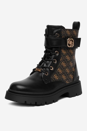 Šněrovací vyšší obuv GUESS EO-CS6795-01 Černá