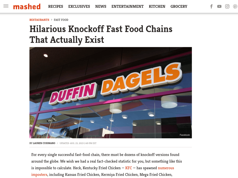 Mashed:
Hilarious Restaurants That Exist