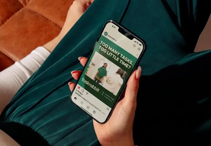TaskRabbit ad on a phone
