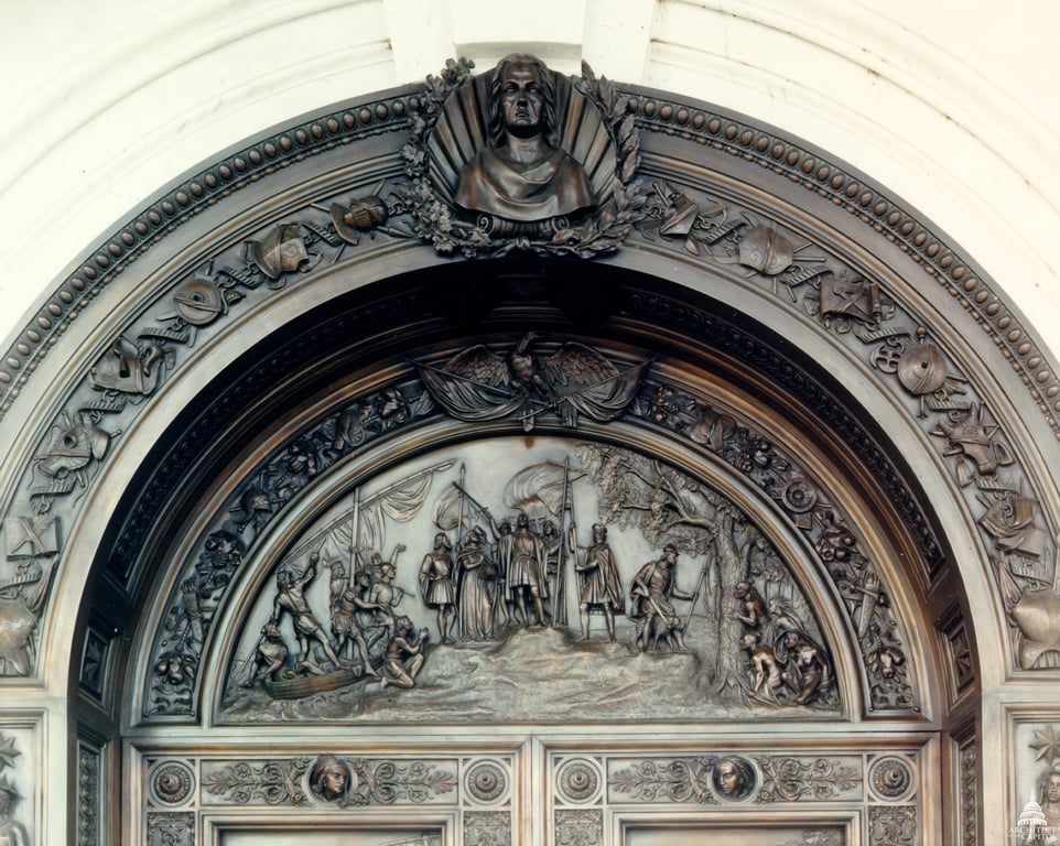 Columbus doors at the US Capitol