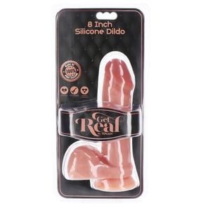 Dildo Silicona 20,5 CM Con Testículos Natural
