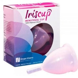 Iriscup - Copa Mestrual Rosa Pequeña + Bolsa Esterilizadora Gratis
