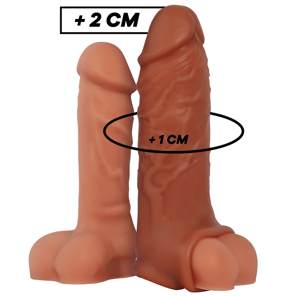 Extensión De Pene Liquid Silicone V9 Marrón