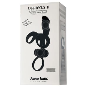 Anillo Vibrador y Funda de Pene Adrien Lastic Spartacus para Placer Intenso Masculino