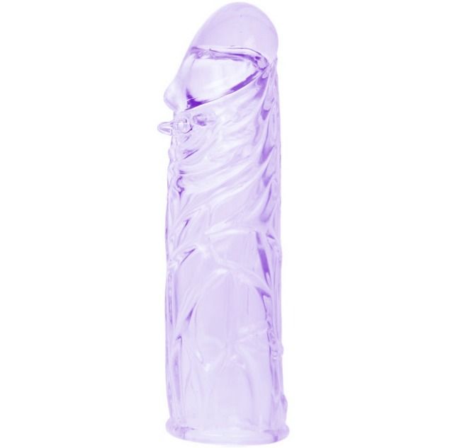 Lilac Cover For The Penis In Adaptable Silicone 13 CM