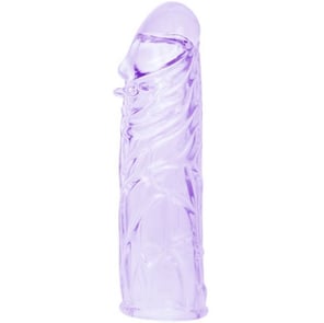 Lilac Cover For The Penis In Adaptable Silicone 13 CM
