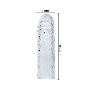 Lilac Cover For The Penis In Adaptable Silicone 13 CM