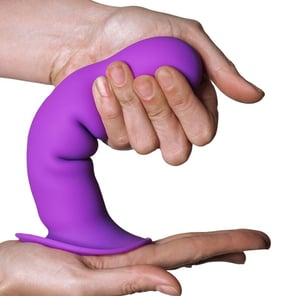 Dildo de Silicona Violeta Adrien Lastic Hitsens 3 Realista, Flexible y Seguro