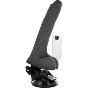 "Vibrador Realista Negro de 19 cm con Control Remoto - Juguete Sexual para Placer"