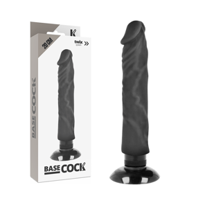 Realistic Vibrator 2-1 Black 20 CM -o- 4 CM