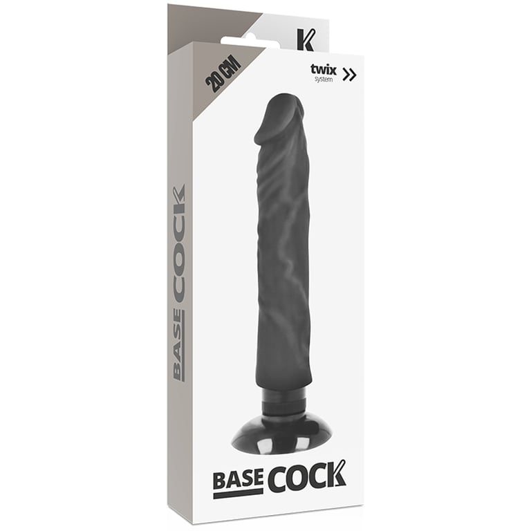 Realistic Vibrator 2-1 Black 20 CM -o- 4 CM