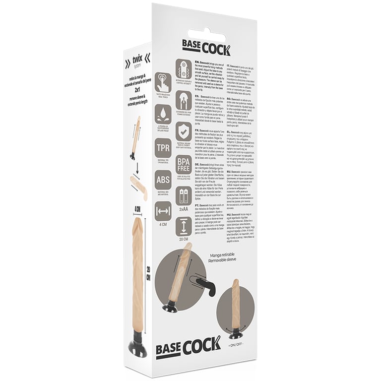 Vibrador Realístico 2-1 Natural 20 CM -o- 4 CM