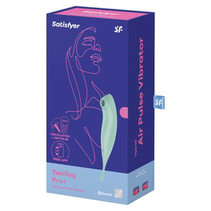 Satisfyer - Twirling Pro+ Air Pulse Stimulator & Vibrator App Green