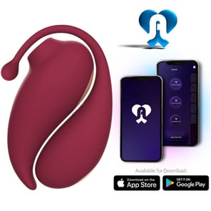 Adrien Lastic - Inspiration Succionador Clítoris + Huevo Vibrador Rojo - App Gratuita