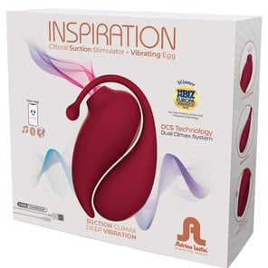 Adrien Lastic - Inspiration Succionador Clítoris + Huevo Vibrador Rojo - App Gratuita