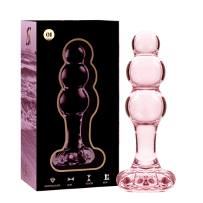 Modelo 1 Plug Cristal Rosa 10.5 CM -o- 3 CM