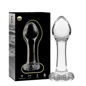 Modelo 2 Plug Cristal Transparente 11 CM -o- 3.5 CM