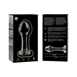 Modelo 2 Plug Cristal Transparente 11 CM -o- 3.5 CM