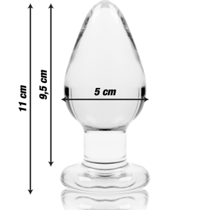 Modelo 3 Plug Cristal Transparente 11 CM -o- 5 CM