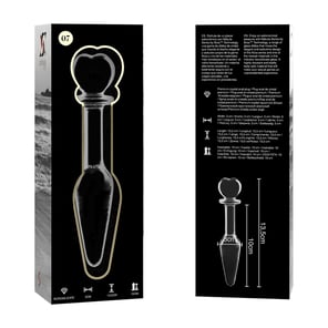 Modelo 7 Plug Cristal Transparente 13.5 CM -o- 3 CM