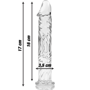 Modelo 12 Dildo Cristal Transparente 17 CM -o- 3.5 CM