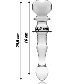 Modelo 21 Dildo Cristal Transparente 20.5 CM -o- 3.5 CM