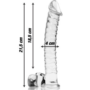 Modelo 23 Dildo Cristal Transparente 21.5 CM -o- 4 CM