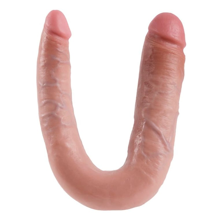 King Cock - U-shaped Large Double Trouble Flesh 17.8 CM