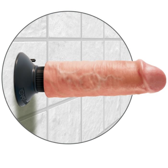 King Cock - 15.24 CM Vibrating Cock Flesh