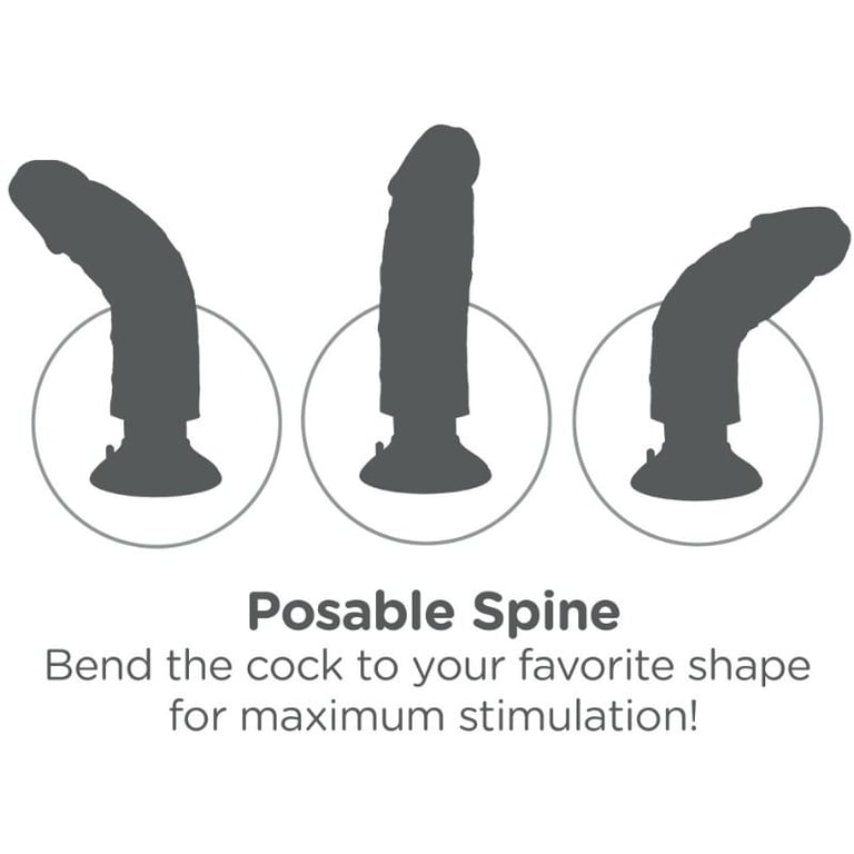 King Cock - 15.24 CM Vibrating Cock Flesh