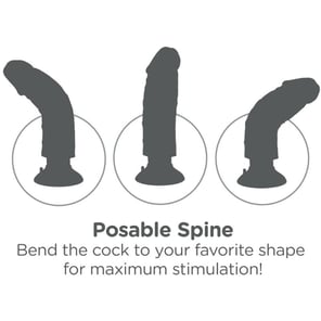 King Cock - 15.24 CM Vibrating Cock Flesh