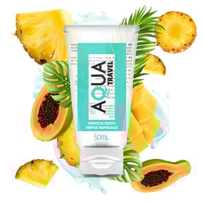 Travel - Lubricante Base Agua Sabor Frutas Tropicales - 50 ML