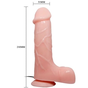 Vibrador Realístico Bárbara Natural 21 CM