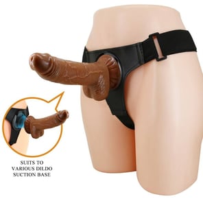 Harness Briefs Arnés Universal Con Dildo Micheal 20 CM Negro