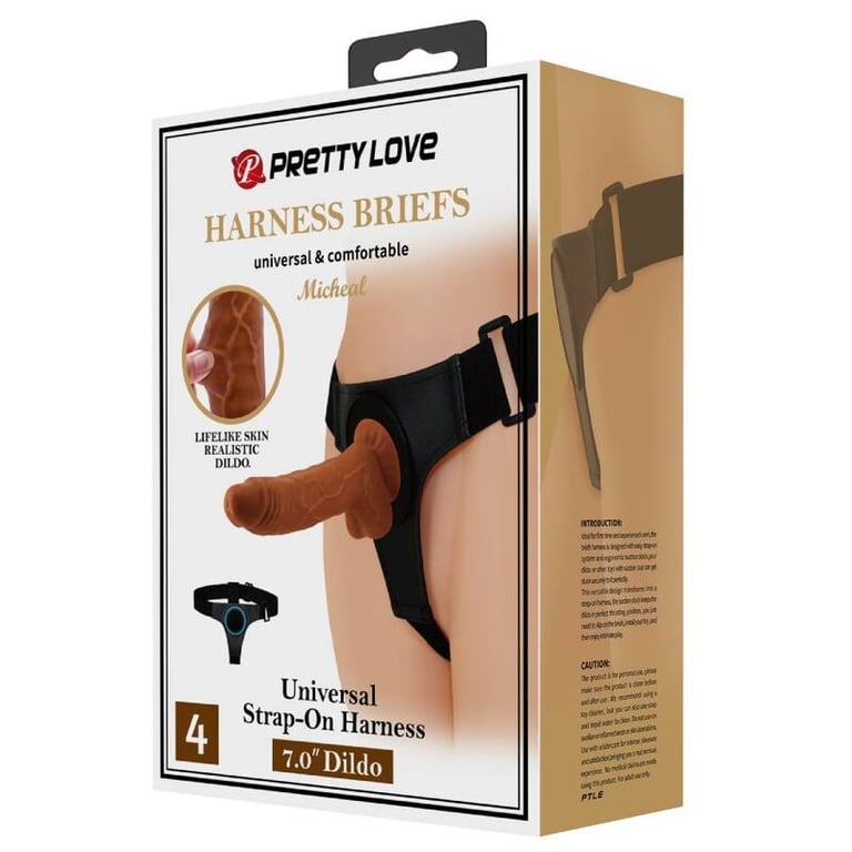 Harness Briefs Arnés Universal Con Dildo Micheal 20 CM Negro
