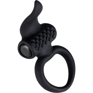 Anillo Vibrador Negro Adrien Lastic Lingus para Parejas Estimula y Potencia el Placer Sexual