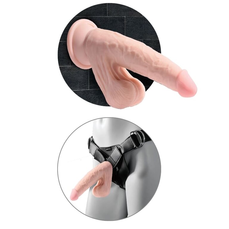 King Cock - Plus 3d Dildo Swinging Balls 12.7 CM