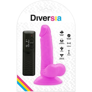 Diversia - Dildo Realístico Flexible Con Vibración Morado 17 CM -o- 3.3 CM