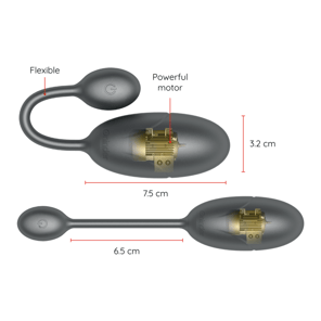 Tokyo Huevo Vibrador Negro 7.5 X 3.2 CM - App Gratuita